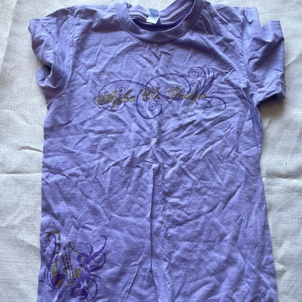 Purple alpha chi omega shirt
